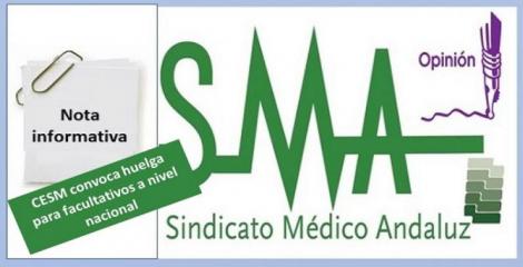 La Confederación Estatal de Sindicatos Médicos (CESM) convoca una huelga a nivel nacional.