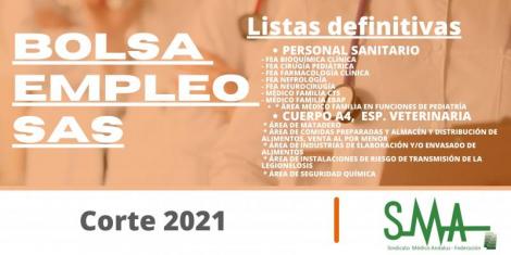 BOLSA 2021: Publicación de listas definitivas de personas candidatas a bolsa de varias categorías