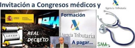 Hacienda tramita el decreto por el que el médico no tributará al ser invitado por la industria.
