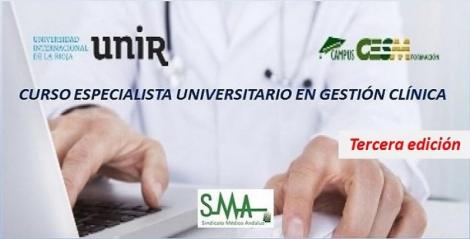 Curso Especialista Universitario en Gestión Clínica organizado por UNIR y CampusCesm. 3ª Edición.