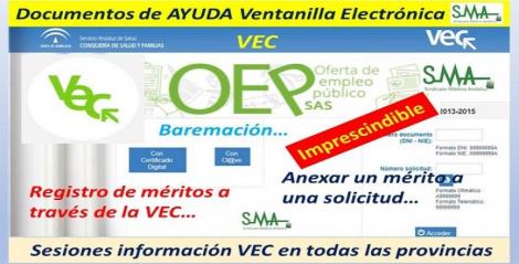 Material de apoyo para el uso en la VEC del currículum digital, registro de méritos, baremación, vinculación a OEP. Sesiones informativas...