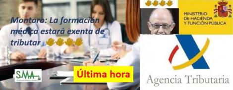 Compromiso de Hacienda: la formación médica estará exenta de tributar.