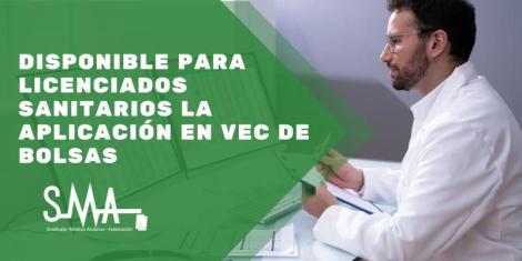 Disponible para Licenciados Sanitarios la aplicación en VEC de BolSAS