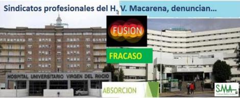 Los sindicatos profesionales sanitarios denuncian el desmantelamiento soterrado y continuo de los servicios asistenciales del Macarena.