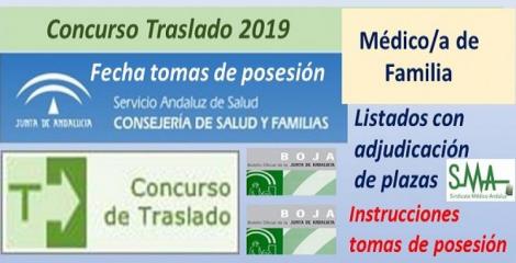 Concurso de Traslados 2019. Publicada en el Boja la resolución definitiva para Médico/a de Familia y fechas de tomas de posesión.