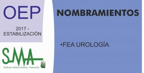 OEP 2017-Estabilización. Nombramientos de personal estatutario fijo de FEA de Urología, por el sistema de acceso libre