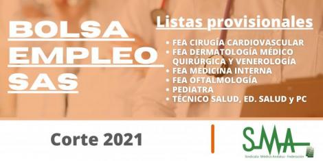 BOLSA 2021: Publicación de listas provisionales de personas candidatas a bolsa de varias categorías de FEA