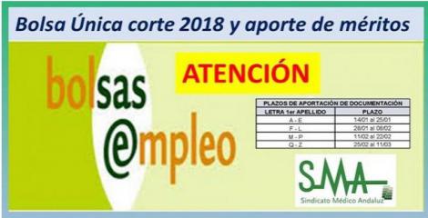 BOLSA ÚNICA: APORTACIÓN POR TRAMOS DE APELLIDOS DE LA DOCUMENTACIÓN PARA EL CORTE DE 2018.