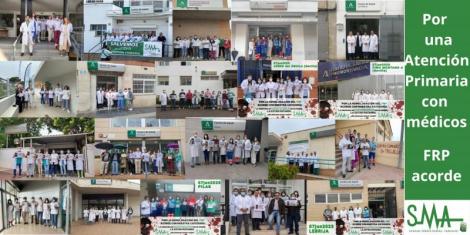 Concentraciones en los centros de salud de Andalucía por la mejora de la AP y de nuestro ridículo complemento de FRP