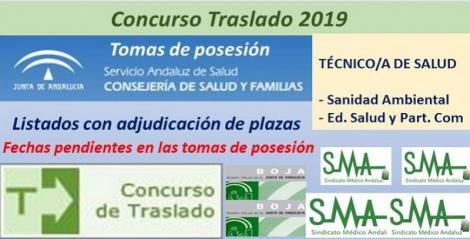 Concurso de Traslados 2019. Publicada en el Boja la resolución definitiva de Técnico/a de Salud (Sanidad Ambiental y Educación para la Salud).