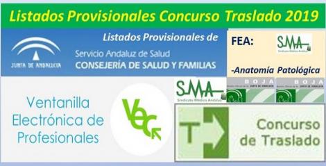 Publicado en el BOJA la resolución del Concurso de Traslado 2019 con listados provisionales de FEA de Anatomía Patológica.