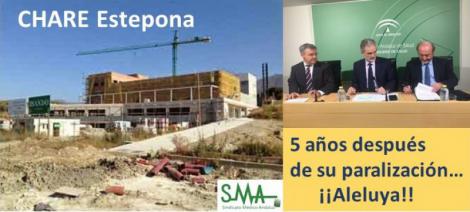 5 años después, el SAS y el Ayuntamiento de Estepona dan luz verde a la construcción del CHARE de Estepona.