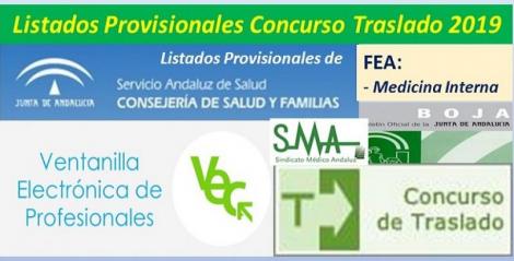 Publicada en el BOJA resolución del Concurso de Traslado 2019 con listados provisionales de FEA de Medicina Interna.