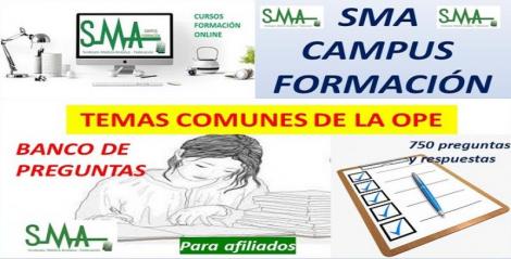 Nuevo proyecto SMA CAMPUS FORMACIÓN: “BANCO DE PREGUNTAS SMA” sobre temas comunes.