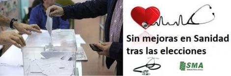 Sin mejoras sanitarias un año después de las elecciones autonómicas.
