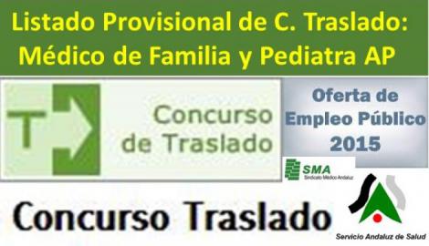 Publicadas las listas provisionales de admitidos y excluidos del Concurso de Traslado para Médico de Familia y Pediatra de A.P. 