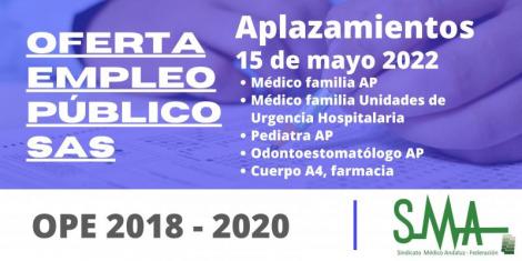 Lugar, fecha y hora de los exámenes aplazados de Médico de Familia de AP, Médico de Familia Unidades de Urgencias Hospitalarias, Pediatra de AP, Odontoestomatólogo AP y Cuerpo A4, Farmacia