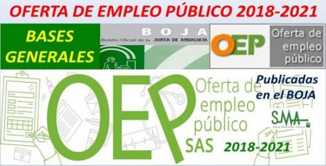 Publicadas en el Boja las bases generales de las convocatorias que han de regir los procesos selectivos de OEP 2019-2020-2021 y la modificación de las del 2018.