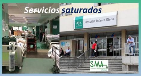 Saturadas varias unidades del H. Infanta Elena por la falta de especialistas.
