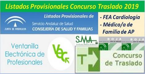 Publicadas en el BOJA resoluciones del Concurso de Traslado 2019 con listados provisionales de FEA de Cardiología y de Médico/a de Familia AP.