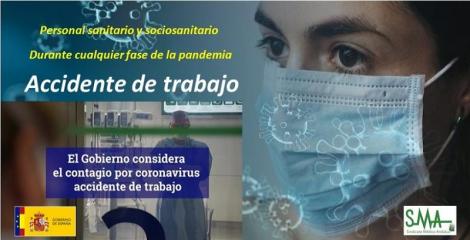 La Covid-19 será de oficio accidente de trabajo para personal sanitario y sociosanitario.