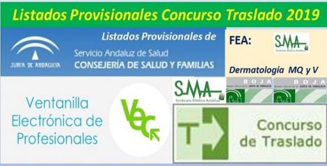 Publicada en el BOJA resolución del Concurso de Traslado 2019 con listados provisionales de FEA de Dermatología.