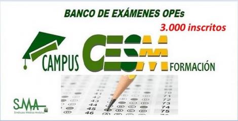 El banco de exámenes de CampusCESM registra ya casi 3.000 inscritos.