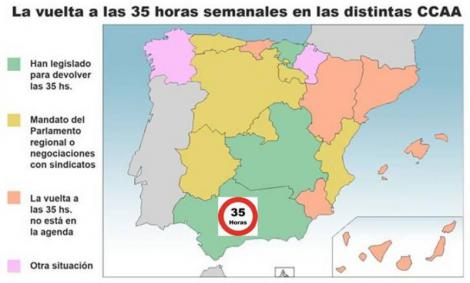 ¿Qué comunidades están más cerca de volver a las 35 horas en 2017?