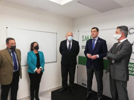 El presidente de la Junta, Juan Manuel Moreno Bonilla, acude a la inauguración de la nueva sede del Sindicato Médico Andaluz