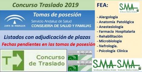 Concurso de Traslados 2019. Publicado en el Boja la resolución definitiva para varias especialidades de FEA.