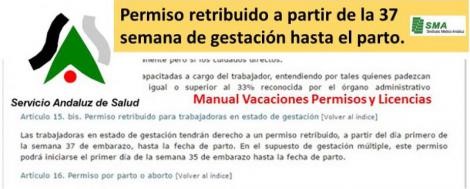 Permiso retribuido desde la 37ª semana de gestación.