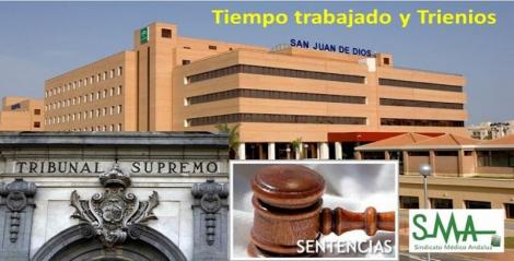 Sentencia: trabajar en un consorcio sanitario público como el Hospital de San Juan de Dios, computa para los trienios.