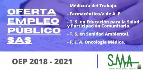 Primeras convocatorias específicas de la OEP 2018-2021 de determinadas categorías sanitarias de acceso libre del SAS 
