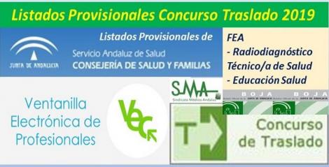 Publicadas en el BOJA resoluciones del Concurso de Traslado 2019 con listados provisionales de FEA Radiodiagnóstico y TS Educación para la Salud.