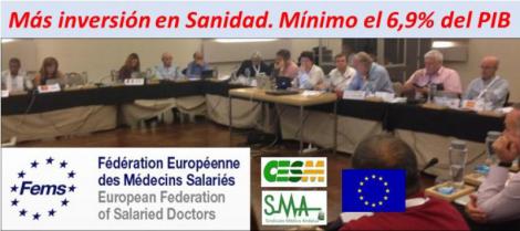La FEMS propone a la UE que se dedique al menos el 6,9% del PIB a sanidad.