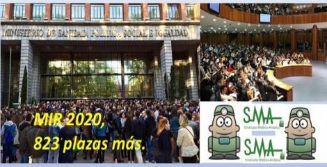 Nuevas plazas para el MIR 2020: Sanidad acredita 823 vacantes para un total de 7620 plazas.