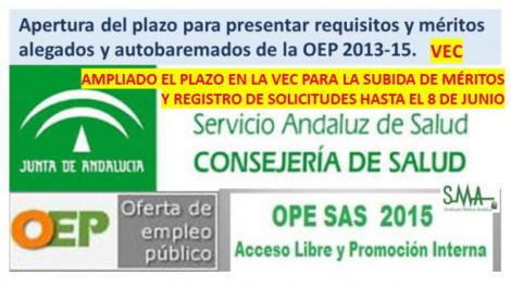 El SAS rectifica y se amplía el plazo en VEC hasta el 8 de junio.