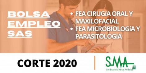 Publicación lista definitiva de personas candidatas de Bolsa (corte 2020) FEA Cirugía oral y Maxilofacial y FEA Microbiología y Parasitología