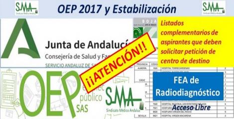 Nuevos nombramientos de la OEP ordinaria y extraordinaria de las plazas no cubiertas, FEA Radiodiagnóstico.