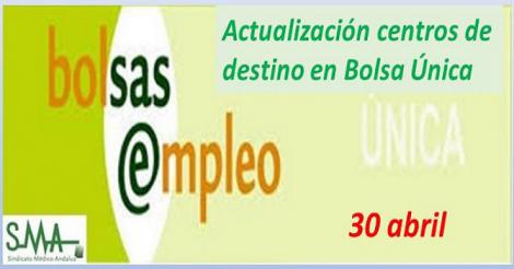 Actualización de disponibilidades en Bolsa Única a 30 de abril.