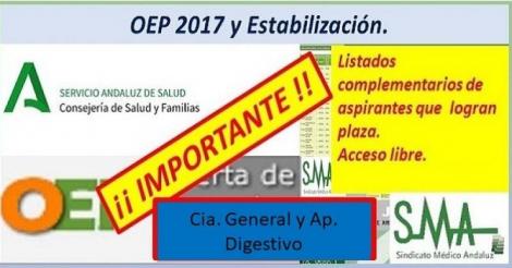 Nuevos nombramientos de la OEP ordinaria y extraordinaria de las plazas no cubiertas.