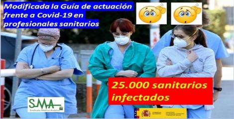 Modificado el protocolo que obligaba al sanitario con Covid-19 a reincorporarse en 7 días.