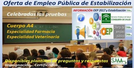Celebrados el sábado 26 de octubre los exámenes de la OEP de Estabilización para el Cuerpo A4, especialidades Farmacia y Veterinaria.