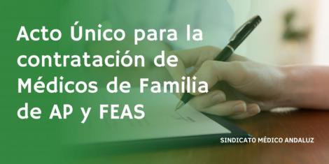 Acto Único para la contratación de Médicos de Familia de Atención Primaria y Facultativos Especialista de Área
