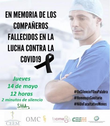 El Sindicato Médico Andaluz en homenaje a los facultativos fallecidos por la Covid-19.