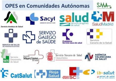 Las autonomías suman OPEs para al menos 26.500 profesionales sanitarios en 2017.