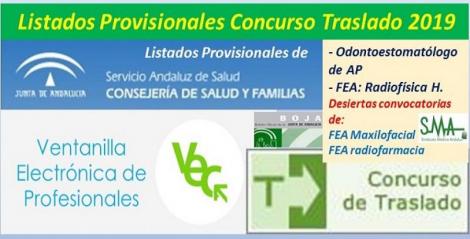 Publicadas en el BOJA resoluciones del Concurso de Traslado 2019 con listados provisionales de Odontoestomatólogo/a de AP y de FEA Radiofísica H.