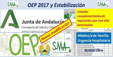 Para nuevos nombramientos de la OEP 2017-Estabilización de las plazas no cubiertas de Médico de Familia en Urgencias Hospitalarias.