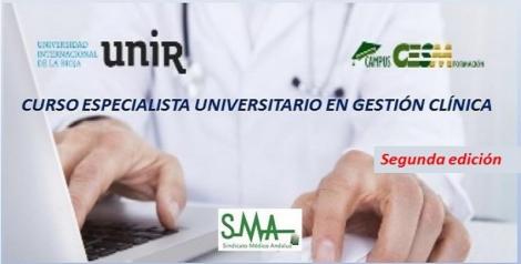 Curso Especialista Universitario en Gestión Clínica organizado por UNIR y CampusCesm. 2ª Edición.