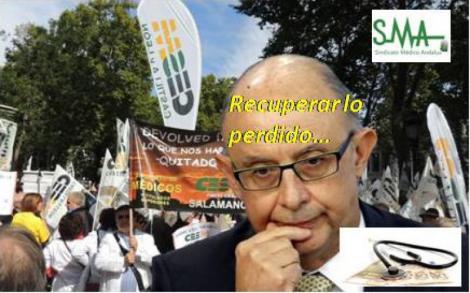 Los médicos exigimos al Gobierno revertir ya los “tijeretazos” salariales sufridos desde 2010.